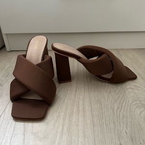 Brown Pillow Heels